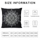 Ulloord Black Retro Throw Pillow Covers,White Decorative Pillow Covers Digital Printing Linen Blended for Couch Sofa Bed Invisible Zipper