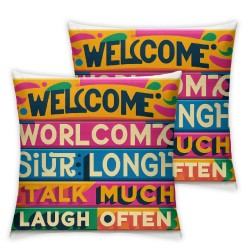 Ulloord Summer Retro Outdoor Throw Pillow Covers to Our Porch Sign and Letter Decor Pillow Covers for Hammock Chair Sofa