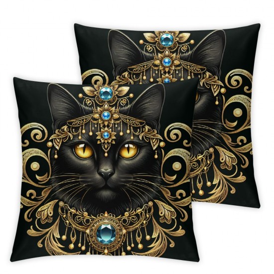 Ulloord Halloween Throw Pillow Covers, Witch Cloak Inspirational Decorative Pillow Covers Digital Printing Blended Fabric for Couch Sofa Bed Invisible Zipper