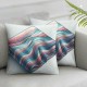 Ulloord Pink Blue Hand Drawing Colorful , Room Decor Couch Sofa Bed Square Linen Throw Pillow Covers for Living Room