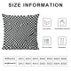 Ulloord Christmas Throw Pillow Covers,Black and White Decorative Pillow Covers Digital Printing for Couch Sofa Bed Invisible Zipper