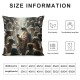 Ulloord Brown Baroque Grand Saint Throw Pillow Covers,Christmas Baby Decorative Pillow Covers Digital Printing Linen Blended for Couch Sofa Bed Invisible Zipper