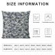 Ulloord Gray Black Animal Throw Pillow Covers, Decorative Pillow Covers Digital Printing for Sofa Invisible Zipper