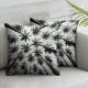 Ulloord Black and White Throw Pillow Covers, Decorative Pillow Covers Digital Printing Linen Blended for Couch Sofa Bed Invisible Zipper