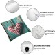 Ulloord Wooden Hearts Love Throw Pillow Covers, Red Checkered Rope Antique Wood Decorative Pillow Covers Digital Printing Linen Blended for Couch Sofa Bed Invisible Zipper