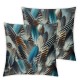 Ulloord Air Colorful Feathers Throw Pillow Covers, Beautiful Decorative Pillow Covers Digital Printing Blended Fabric for Couch Sofa Bed Invisible Zipper