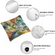 Ulloord Colorful Throw Pillow Covers,Oil Decorative Pillow Covers Digital Printing Linen Blended for Couch Sofa Bed Invisible Zipper