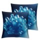 Ulloord Blue Beautiful Throw Pillow Covers,Ice Blue Art Decorative Pillow Covers Digital Printing Blended Fabric for Couch Sofa Bed Invisible Zipper