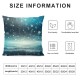 Ulloord Blue Throw Pillow Covers, Lights Christmas Decorative Pillow Covers Digital Printing Linen Blended for Couch Sofa Bed Invisible Zipper