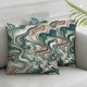 Ulloord Green Throw Pillow Covers,Texture Modern Flow Decorative Pillow Covers Digital Printing Blended Fabric for Couch Sofa Bed Invisible Zipper