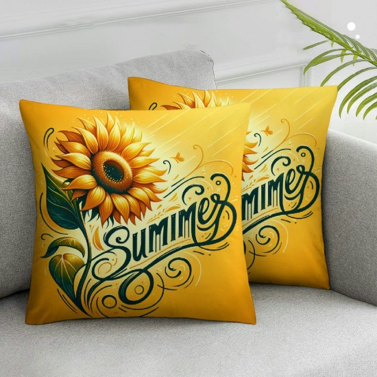 Ulloord Summer Pillow Covers Outdoor Pillow Covers Throw Pillow Covers Sweet Summer Time Cushion Case Summer Outdoor Decoration for Sofa Car