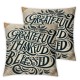 Ulloord Black Throw Pillow Covers,White Decorative Pillow Covers Digital Printing Linen Blended for Sofa Invisible Zipper