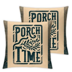 Ulloord Summer Retro Outdoor Throw Pillow Covers to Our Porch Sign and Breathe Letter Decor Pillow Covers for Hammock Chair Sofa