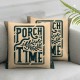 Ulloord Summer Retro Outdoor Throw Pillow Covers to Our Porch Sign and Breathe Letter Decor Pillow Covers for Hammock Chair Sofa