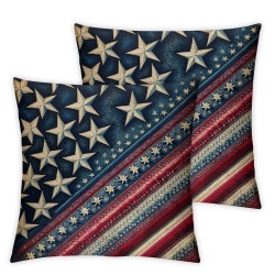 Ulloord &nbsp;July 4th America Flag Pillow Cover USA Flag Throw Pillow Case Cushion Cover Vintage Stars and Stripes Home Cushion Cover Decoration Pillowcase (PA-USA)