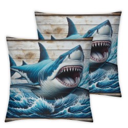 Ulloord Throw Pillow Covers Case Decorative Welcome Sea Coastal Marine Animals Decor Outdoor Cushion Cover Pillowcase Decor for Couch Sofa ()