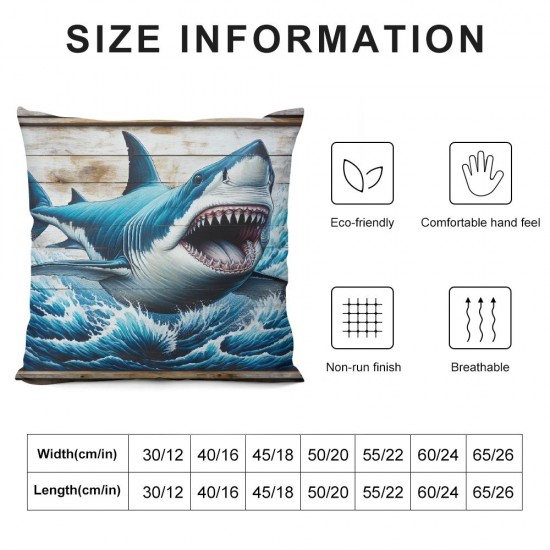 Ulloord Throw Pillow Covers Case Decorative Welcome Sea Coastal Marine Animals Decor Outdoor Cushion Cover Pillowcase Decor for Couch Sofa ()