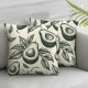 Ulloord Throw Pillow Covers Green Avocados Square Pillowcases for Home Decor Sofa Car Bedroom Palm Leaves Seamless Pattern Art Painting Pillow case