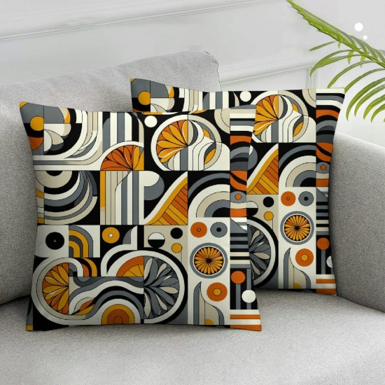 Ulloord Throw Pillow Covers Abstract Design Square Pillowcase for Home Decor Sofa Car Bedroom Pillow case