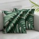 Ulloord Spring Summer Tropical Green Leaf Throw Pillow Covers Banana Leaves Pillowcases Hidden Zipper Home Sofa Cushion Decorative Pillowcase (PB-Green)