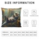 Ulloord Throw Pillow Covers Sea Otters in Water Nature Animal Design Square Pillowcase for Home Decor Sofa Car Bedroom Pillow case