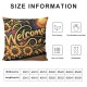 Ulloord Oil Painting Sunflowers Decor Throw Pillow Covers Colorful Vintage Flower Blooming Welcome Word Standard Cushion Case Cover Decor Home Sofa Chair