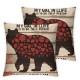 Ulloord Art Cute Animal Dog Throw Pillow Covers Retro Wooden Background with Inspirational Quote Cushion Cover Home Decor