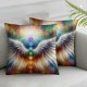 Ulloord Throw Pillow Covers and Seven Color Soul Design Square Pillowcase for Home Decor Sofa Car Bedroom Pillow case