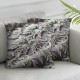 Ulloord Throw Pillow Covers Lavender Purple Color Design White Floral Elegant Flowers Pattern Square Pillowcase for Home Decor Sofa Car Bedroom Pillow case