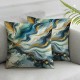 Ulloord Throw Pillow Covers Colorful Texture Purple Green Blue Gold Foil Square Pillowcases for Home Decor Sofa Car Bedroom Pillow case