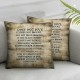 Ulloord Decor Throw Pillow Covers Wooden Board with Motivational Words Love Decorative Pillow Covers for Sofa Pillowcase