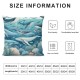 Ulloord Throw Pillow Covers Nature Sea Coral Blue Design Square Pillowcase for Home Decor Sofa Car Bedroom Pillow case