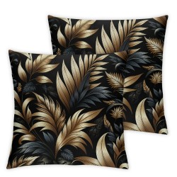 Ulloord Throw Pillow Covers Palm Leaves Green Square Pillowcase for Home Decor Sofa Car Bedroom Pillow case