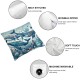 Ulloord Throw Pillow Covers Nature Coral Blue Design Square Pillowcase for Home Decor Sofa Car Bedroom Pillow case