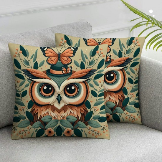 Ulloord Throw Pillow Covers Bird Outdoor Spring Summer Butterfly Pillow Cushion Case Cover Home Sofa Couch Decor Pillowcase