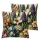 Ulloord Throw Pillow Covers Spring Purple Flowers Botanical Square Pillowcase for Home Decor Sofa Car Bedroom Pillow case