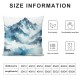 Ulloord Navy Blue Mountain Throw Pillow Covers, Decorative Pillow Covers Digital Printing Linen Blended for Couch Sofa Bed Invisible Zipper