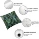 Ulloord Pillow Case, Summer Exotic Jungle Plant Leaves Banana Leaves Cushion Cover Square Home Decorative Throw Pillow Case White Black Green