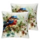 Ulloord Throw Pillow Covers Cute Bird Sitting on The Tree Branch Pillow Case Cushion Cover Decor for Home Sofa