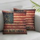 Ulloord Decor Throw Pillow Cases Words Outdoor Pillow Covers Patriotic Quote Cushion Cover Decorations for Sofa Couch (JD-Bless)