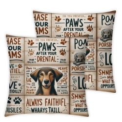 Ulloord Throw Pillow Covers Cushion Cover Dog Rules Chase After Your Dreams Dig Life Pillowcase Decorative Sofa Bedroom