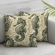 Ulloord Ocean Theme Coral Home Decorative Throw Pillow Case Cushion Cover for Couch Sofa Bed (Ocean Theme - Navy Blue)