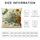 Ulloord Floral Throw Pillow Cover Yellow Blue Flowers Cushion Cover Decorative Throw Pillow Case for Sofa Couch Decoration(VY-)