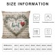 Ulloord You are The Beat of My Heart Sweet Quote Saying Throw Pillow Covers Vintage Wood Style with Music Note Stave Classical Valentine's  Pillowcase for Sofa Chair