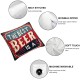 Ulloord Throw Pillow Covers Beer Quote Lettering Throw Pillows Cases Vintage with Red Cushion Cover Couch Car Holiday Decoration (The Best Beer is Open one)