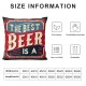 Ulloord Throw Pillow Covers Beer Quote Lettering Throw Pillows Cases Vintage with Red Cushion Cover Couch Car Holiday Decoration (The Best Beer is Open one)