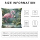 Ulloord Merry Christmas Decorative Pillow Covers Floral with Christmas Hat Decor Throw Pillow Case Home Sofa Cushion Cover (FD-)