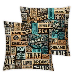 Ulloord Throw Pillow Covers Case Decorative  Retro Wooden Quote Inspirational Words House Decor Outdoor Cushion Case for Couch Sofa Bed Multicolor (Lost Now)