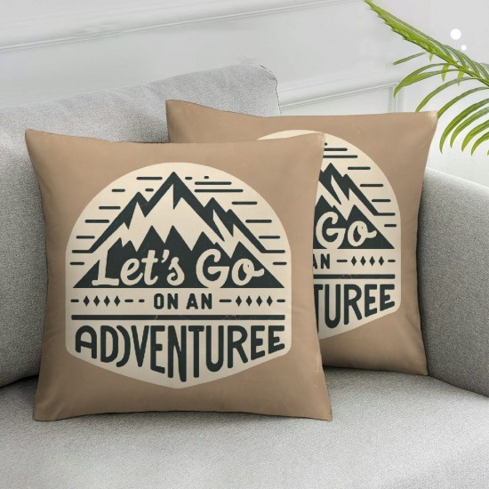 Ulloord Outdoor Camper Travel Decor Throw Pillow Covers Retro Exploring Inspirational Quote Words Pillowcase Home Sofa Decor Cushion Case Cover