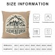 Ulloord Outdoor Camper Travel Decor Throw Pillow Covers Retro Exploring Inspirational Quote Words Pillowcase Home Sofa Decor Cushion Case Cover